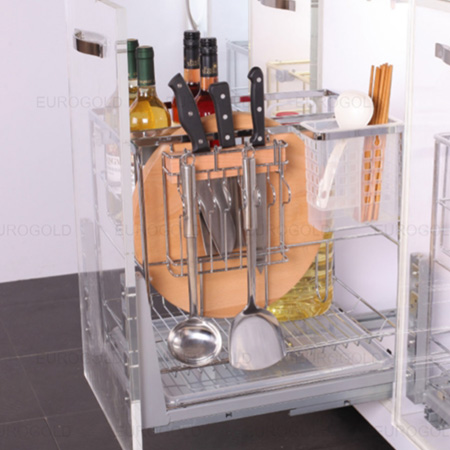 Giá đựng dao thớt inox mờ nan dẹt Eurogold EP30