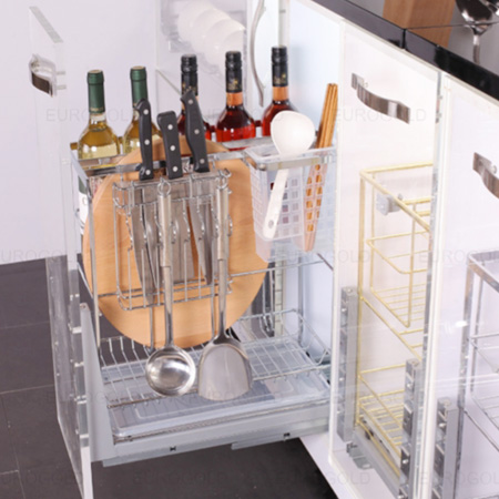 Giá đựng dao thớt inox mờ nan dẹt Eurogold EP40 - Image 5