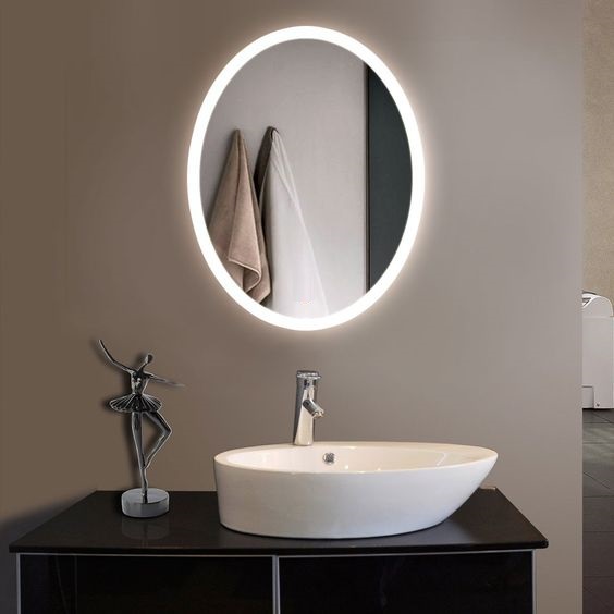Gương nghệ thuật khung nhôm mạ màu đen KMD-6080B (Đứng hoặc ngang, 60x80cm-50x70cm) - Image 3