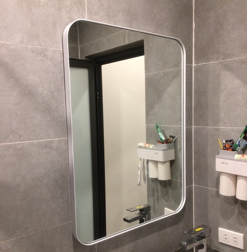 Gương nghệ thuật khung nhôm mạ màu đen KMD-6080B (Đứng hoặc ngang, 60x80cm-50x70cm) - Image 5
