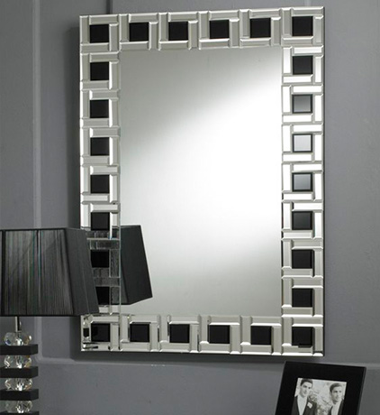Gương nghệ thuật khung nhôm mạ màu trắng KMD-6080W (Đứng hoặc ngang, 60x80cm-50x70cm) - Image 3