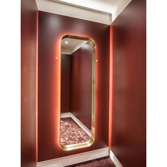Gương nghệ thuật khung nhôm mạ màu trắng KMD-6080W (Đứng hoặc ngang, 60x80cm-50x70cm) - Image 4