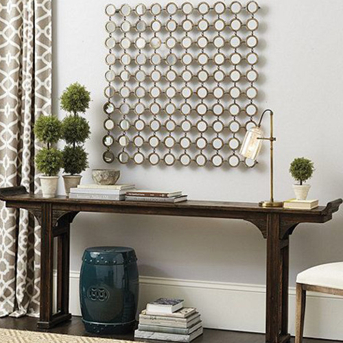 Gương nghệ thuật khung nhôm mạ vàng KMD-6080G (Đứng hoặc ngang, 60x80cm-50x70cm) - Image 3