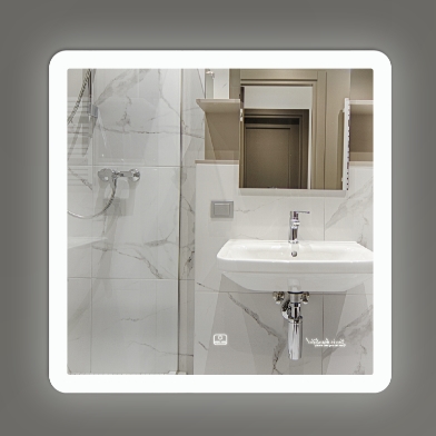 Gương nhà tắm đèn Led cảm ứng hình elip GLS Q21E35 (500x700mm) - Ánh sáng trong - Image 3