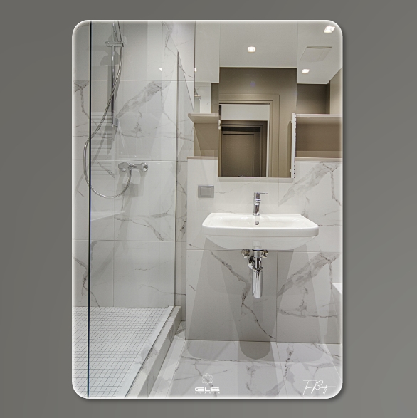 Gương nhà tắm đèn Led cảm ứng hình vuông GLS Q21S25 (600x600mm) - Ánh sáng trong - Image 3