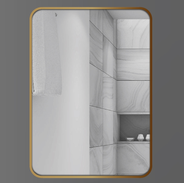 Gương nhà tắm hình chữ nhật đứng vát lá hẹ GLS S00R11 (450x600mm) - Image 6