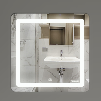 Gương nhà tắm hình chữ nhật đứng vát lá hẹ GLS S00R51 (600x800mm) - Image 5