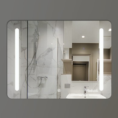 Gương nhà tắm hình chữ nhật đứng viền nhôm GLS R30 (500x700mm) - Image 4