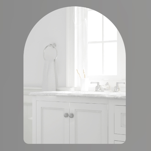 Gương nhà tắm hình elip mài bóng cạnh GLS S00E10 (450x600mm) - Image 6