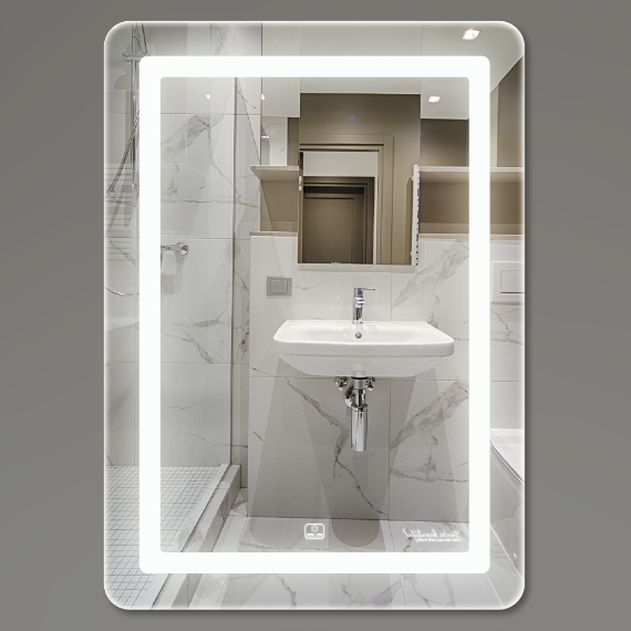 Gương nhà tắm hình tròn viền nhôm GLS C80 (600x600mm) - Image 3