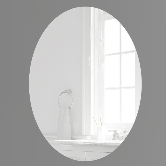 Gương nhà tắm hình vòm mài bóng cạnh GLS S00A10 (450x600mm) - Image 6