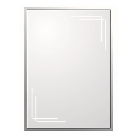 Gương phòng tắm Bancoot tráng bạc 5 lớp kẻ góc đính hạt BC107 - Image 5