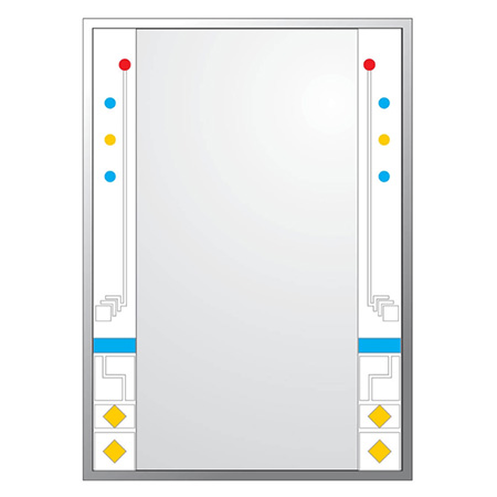 Gương phòng tắm Bancoot tráng bạc đính hạt viền BC114