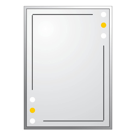 Gương phòng tắm Bancoot tráng bạc đính hạt viền BC114 - Image 3