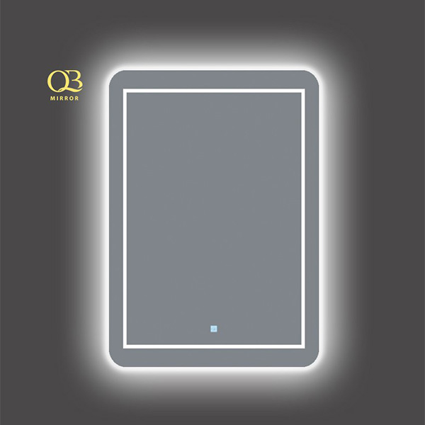 Gương phòng tắm đèn led màu đen QB QT004 (750x680x120mm) - Image 4