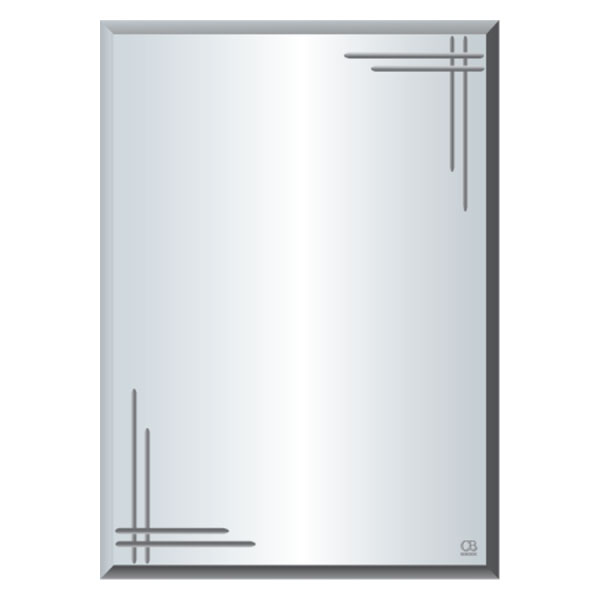 Gương phòng tắm khung kim loại mạ đen QB Q702 (60x80) - Image 3