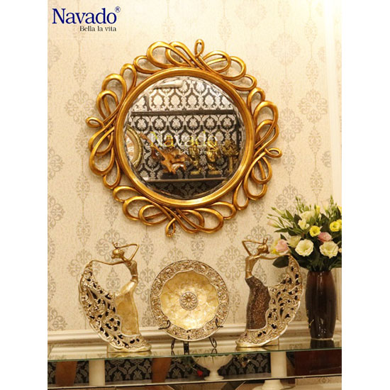 Gương tròn vát cạnh bàn trang điển Navado NO15177 - Image 4