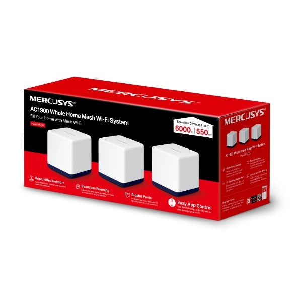 Hệ Thống Mesh Wi‑Fi 5 AC1900 Mercusys Halo H50G 3-pack - Image 2