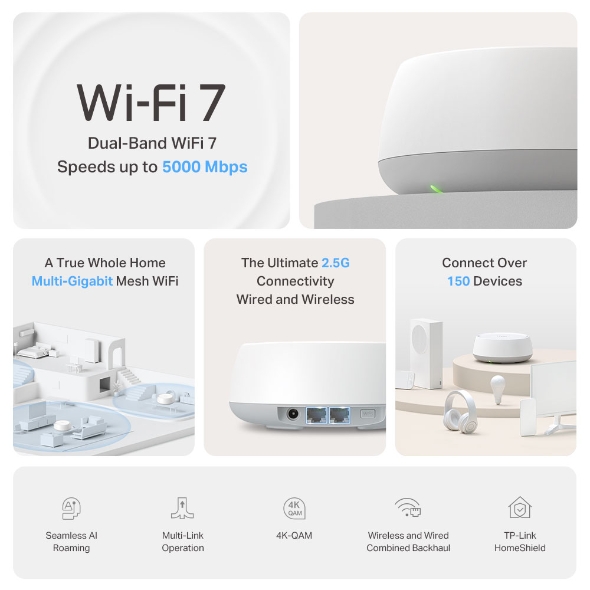 Hệ thống Mesh Wi-Fi 7 BE5000 TP-Link Deco BE25 3 Pack - Image 5
