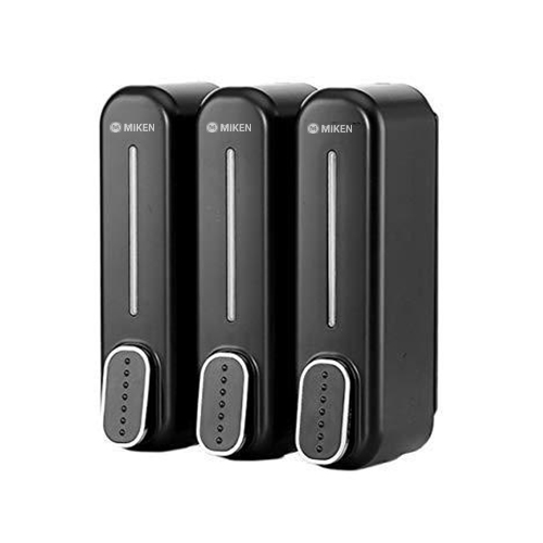 Hộp đựng nước rửa tay, dầu gội, dầu xả Inox treo tường màu đen Miken MKH-9088B - Image 3
