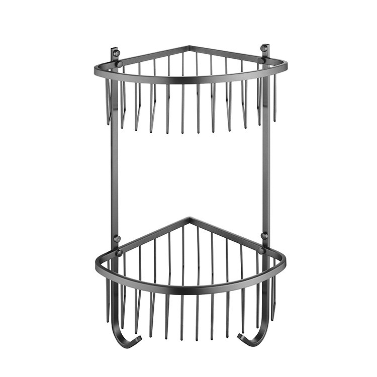 Kệ để dầu gội góc 2 tầng màu ghi (Gray color) Miken MKKG-2245G