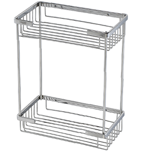 Kệ để dầu gội góc 2 tầng màu ghi (Gray color) Miken MKKG-2245G - Image 3
