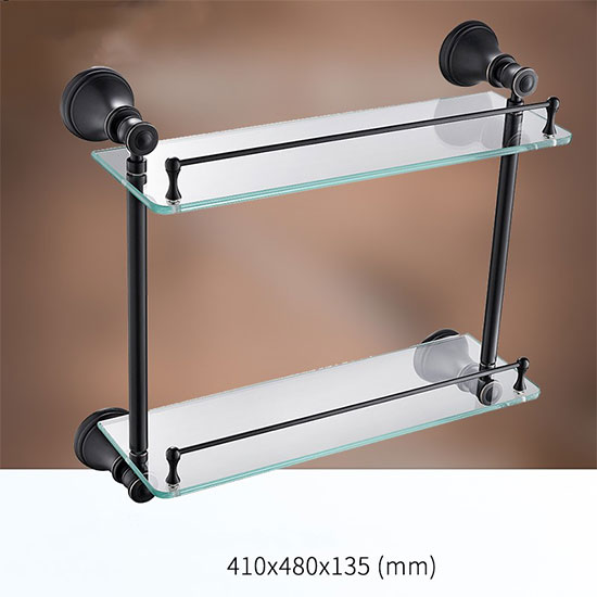Kệ kính 2 tầng CleanMax Black 23006B