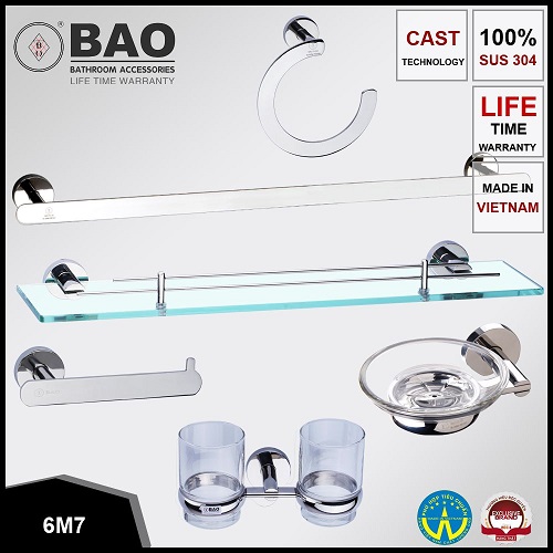 Kệ kính dưới gương mạ vàng BAO BN 900V - Image 4