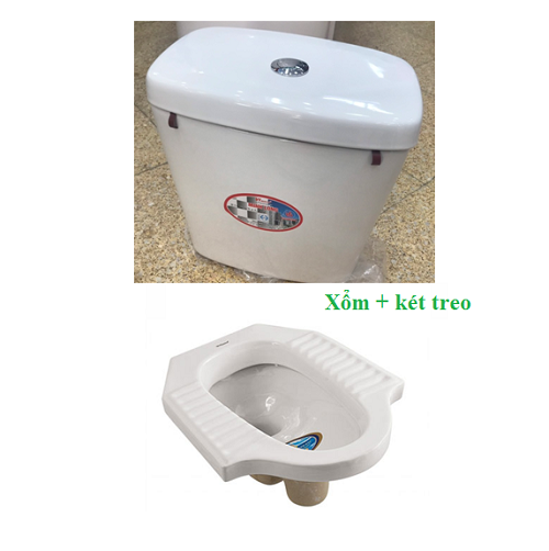 Két treo bằng sứ kết hợp chậu rửa tay dùng cho xí xổm Miken MK-212-A - Image 5