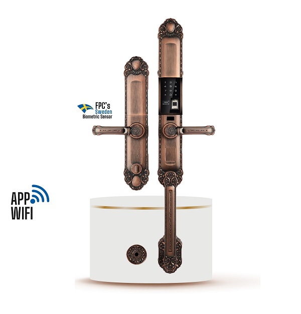 Khóa cửa đại sảnh mạ đồng cổ Faster FS039 AC