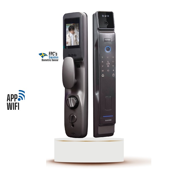Khóa cửa nhận diện khuôn mặt Faster FS008FD3D-SV Face ID