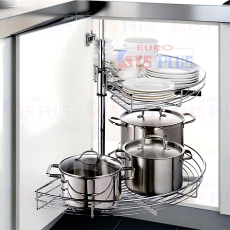 Mâm xoay inox nan bóng mở 1/2 Eurokit GK-180A