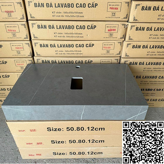 Mặt bàn đá chậu rửa lavabo màu vàng HM-7051-6 - Image 4