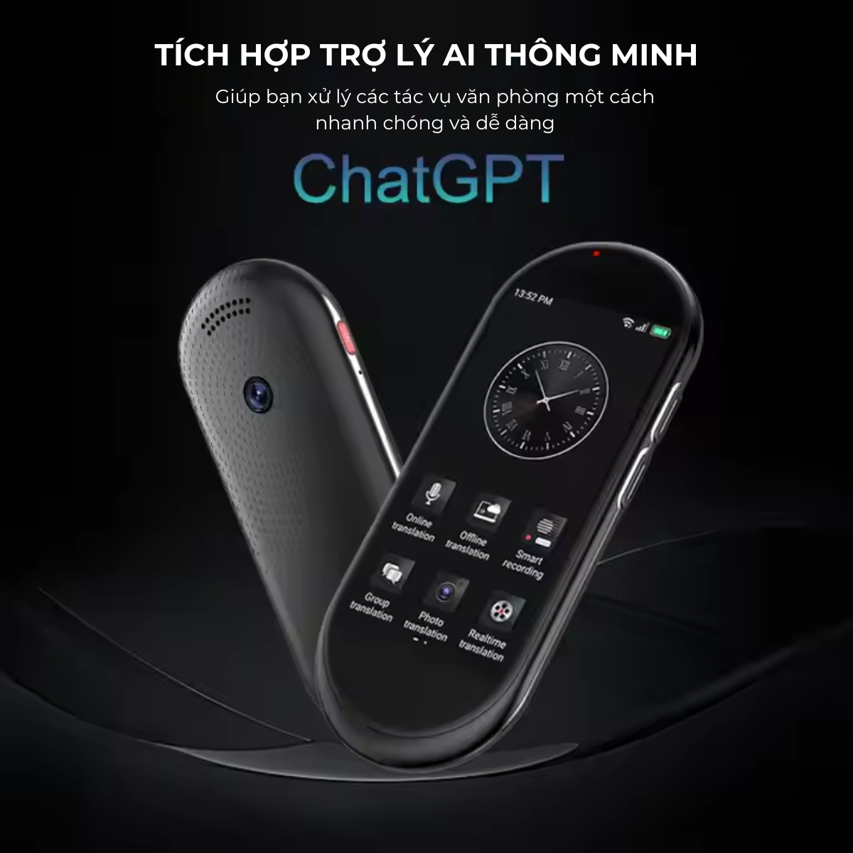 Máy dịch ngôn ngữ Shindo A10 Hỗ Trợ Sim 4G, Dịch ngoại tuyến, Dịch Ảnh, Không Cần Mạng, Chat GPT
