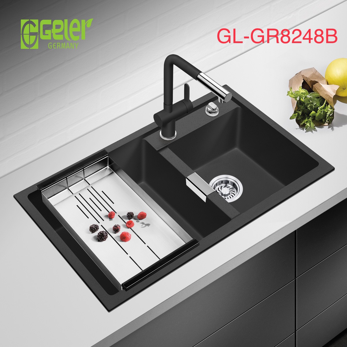 Máy rửa cốc chén Geler GL-4022 (không sử dụng điện) - Image 4