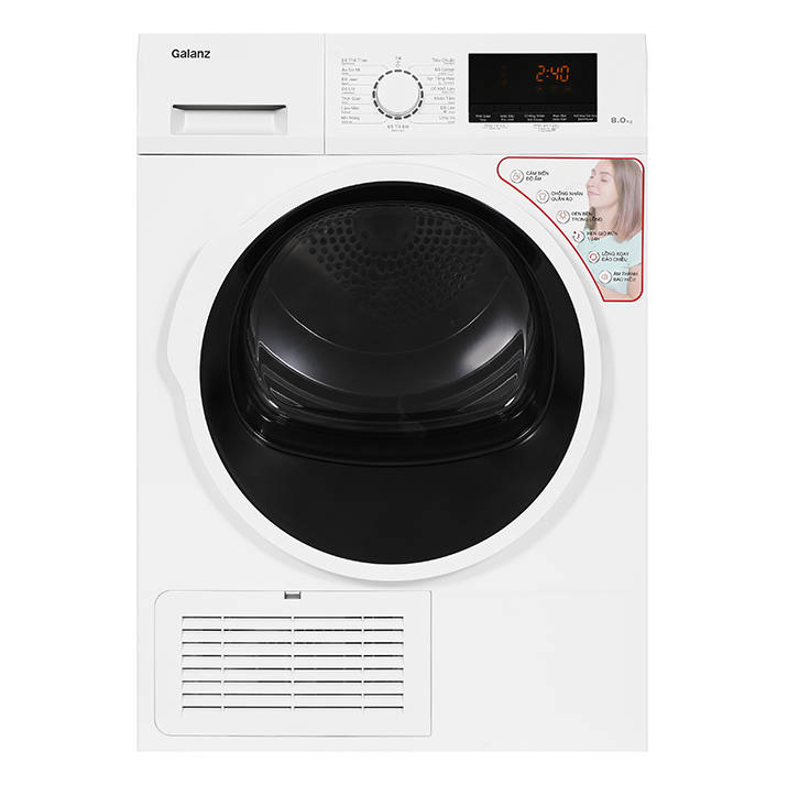 Máy sấy quần áo thông hơi GALANZ DV-80T5C(W) - Image 4