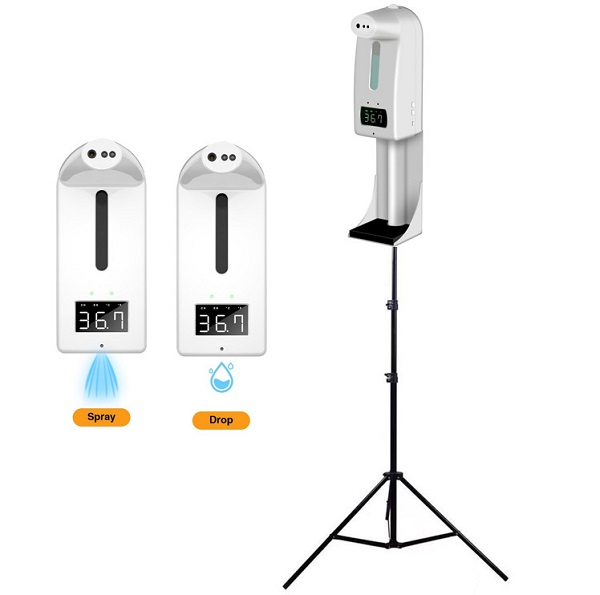 Máy xịt cồn sát khuẩn tự động đo thân nhiệt Miken MKXC-K10 Pro (có chân)