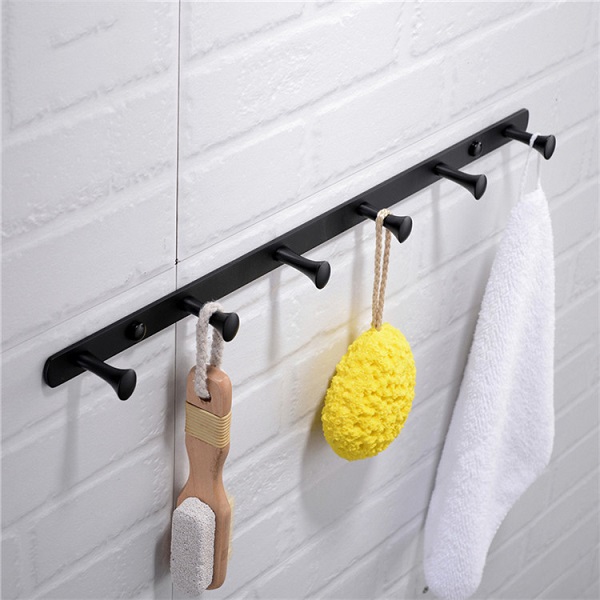Móc áo 6 móc màu đen Miken MK-706B (45cm)