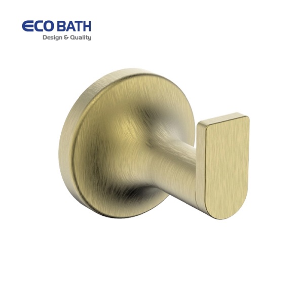 Móc áo đơn màu vàng chải EcoBath EC218-04BG
