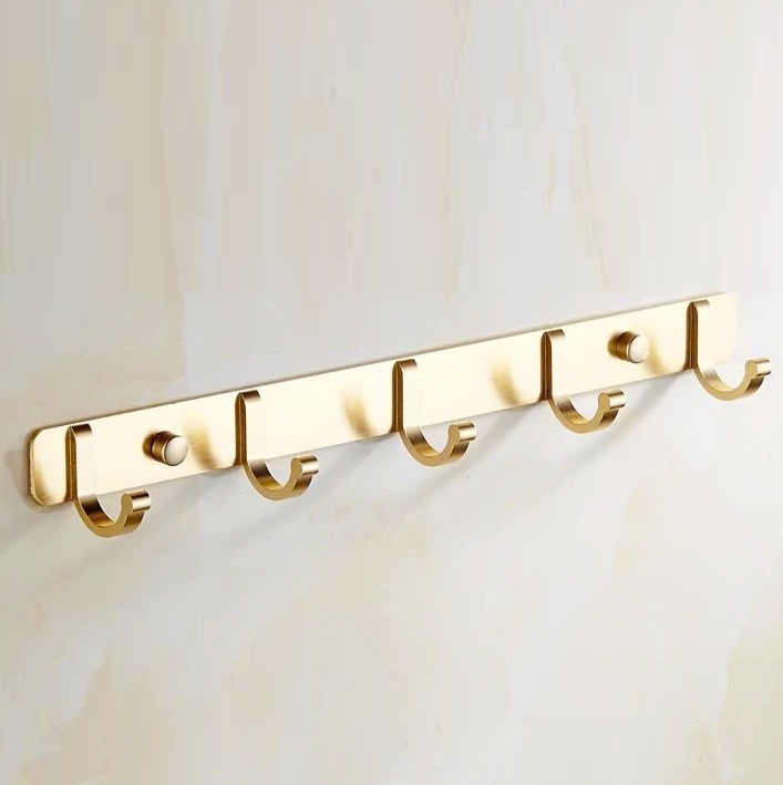 Móc quần áo treo tường màu vàng chải Miken MK-365V (36cm)