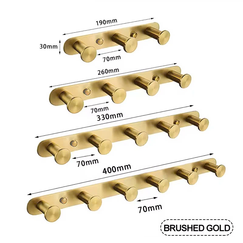 Móc quần áo treo tường màu vàng chải Miken MK-450VC ( 45cm)