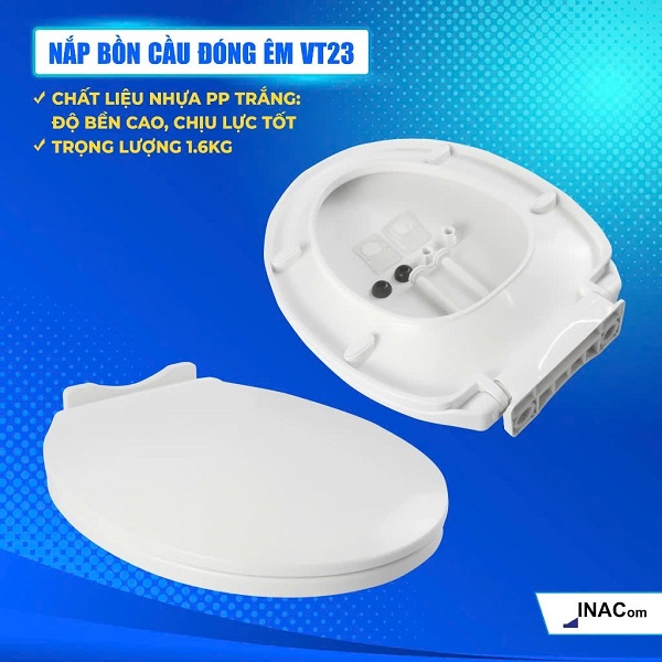 Nắp ngồi bồn cầu đóng êm màu đen hình vuông Miken MKN-0803 - Image 4