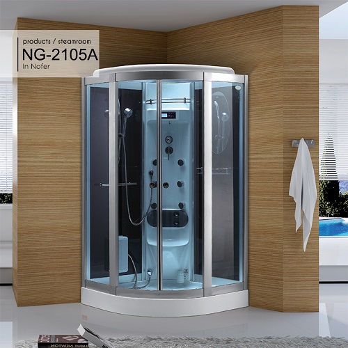 Phòng xông hơi NOFER NG-2105P (Ngọc trai, sục khí) 1050x1050x2160mm