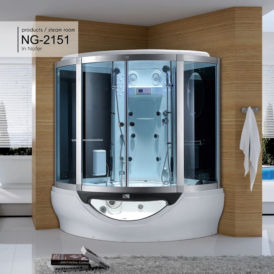 Phòng xông hơi NOFER NG-2105P (Ngọc trai, sục khí) 1050x1050x2160mm - Image 3