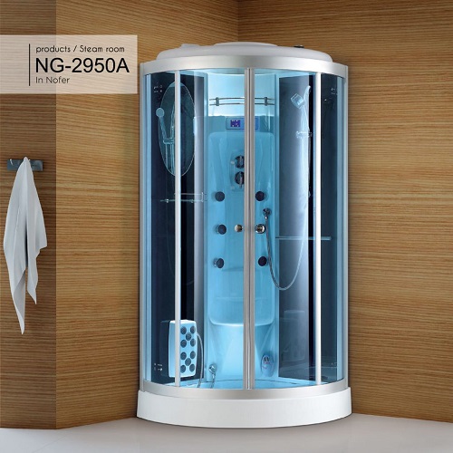 Phòng xông hơi NOFER NG-2119P (Ngọc trai, sục khí) 1100x900x2160mm - Image 5