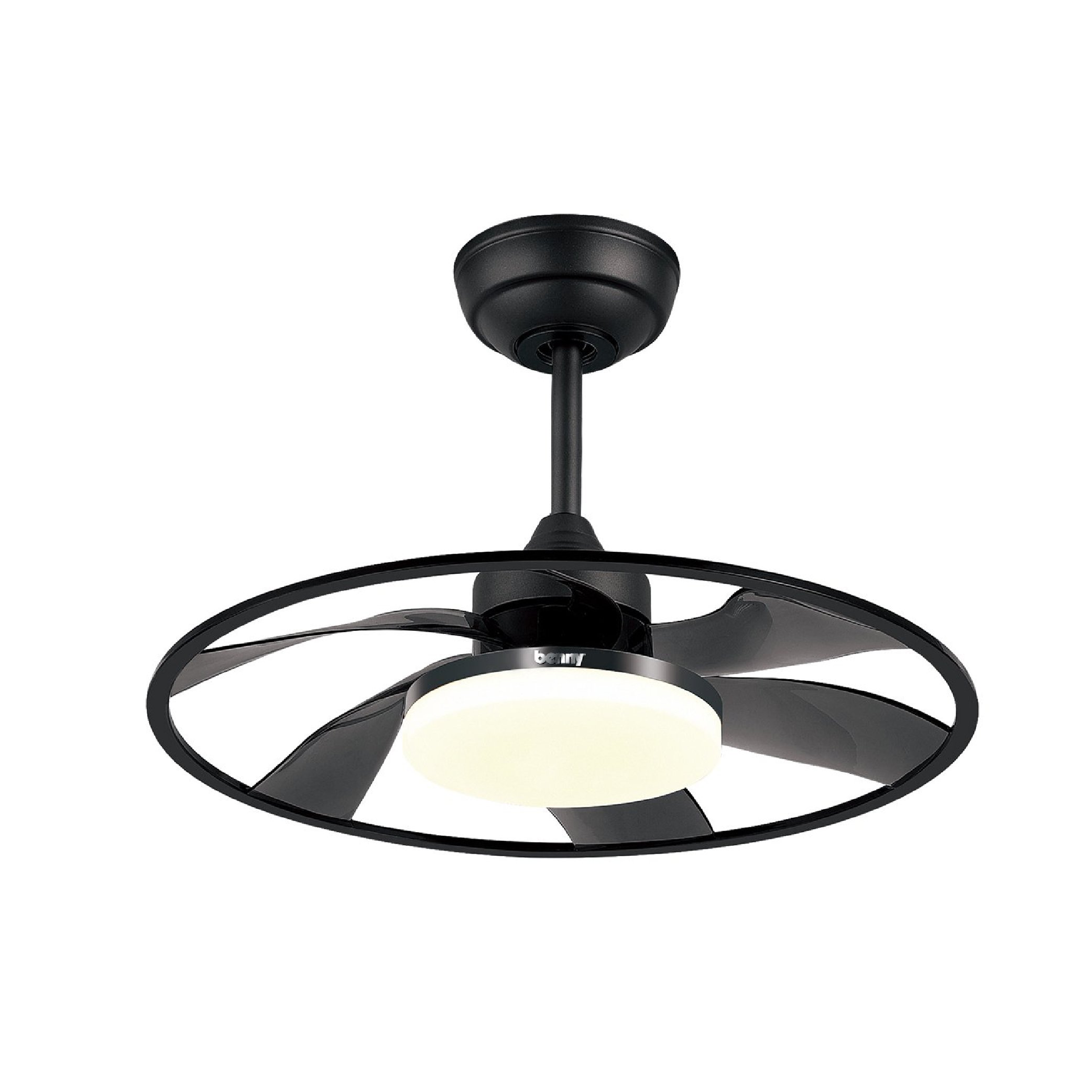 Quạt trần điều khiển từ xa màu đen Benny Magari XUFO22T