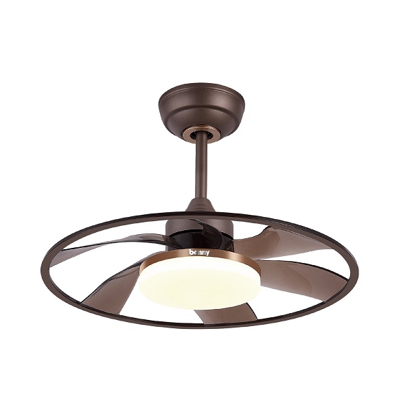 Quạt trần điều khiển từ xa màu vàng đồng Benny Magari XUFO22T