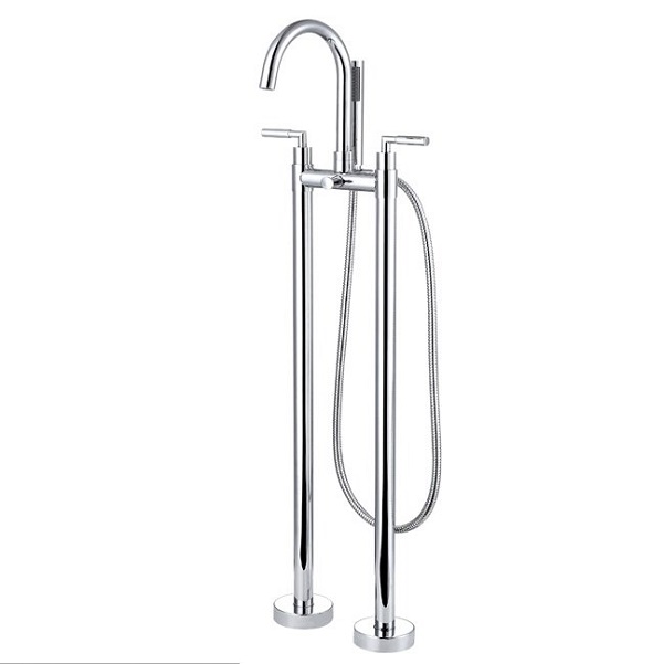 Sen cây đặt sàn bồn tắm mạ màu vàng vòi thiên nga MK-51069 - Image 3