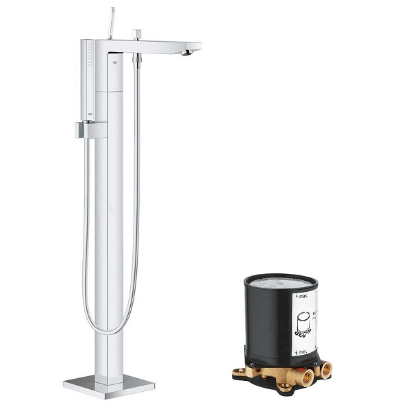 Sen cây đặt sàn bồn tắm mạ màu vàng vòi thiên nga MK-51069 - Image 4