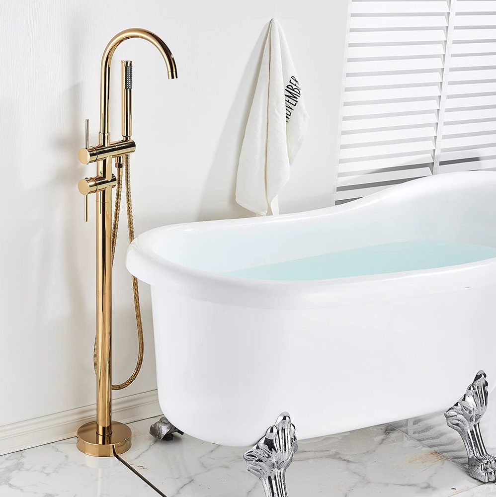 Sen cây đặt sàn cho bồn tắm màu hồng vàng Miken MKS-098RG - Image 4